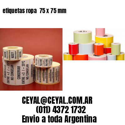 etiquetas ropa  75 x 75 mm