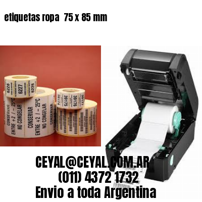 etiquetas ropa  75 x 85 mm