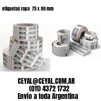 etiquetas ropa  75 x 90 mm