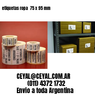 etiquetas ropa  75 x 95 mm