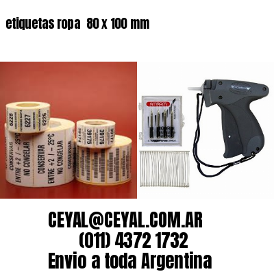 etiquetas ropa  80 x 100 mm