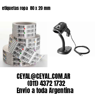 etiquetas ropa  80 x 20 mm