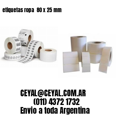 etiquetas ropa  80 x 25 mm