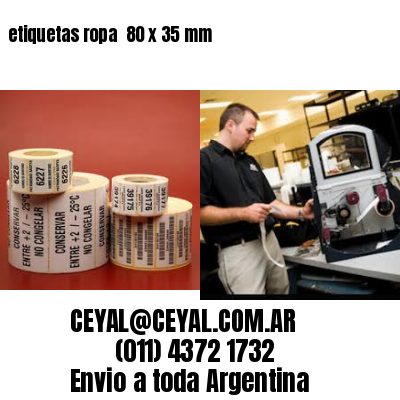 etiquetas ropa  80 x 35 mm