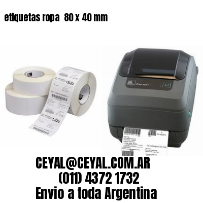 etiquetas ropa  80 x 40 mm
