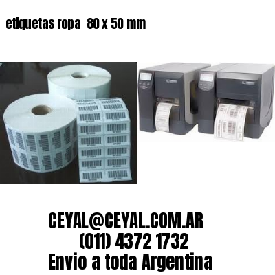 etiquetas ropa  80 x 50 mm