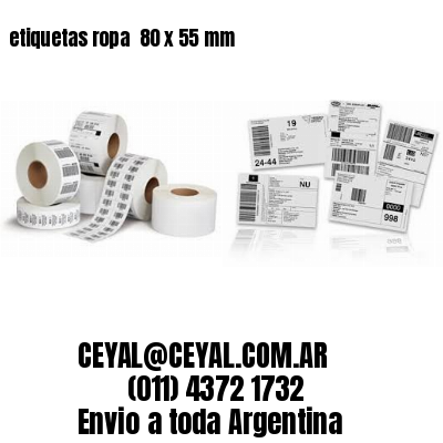 etiquetas ropa  80 x 55 mm