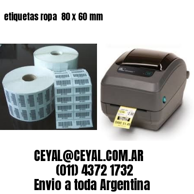 etiquetas ropa  80 x 60 mm