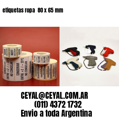 etiquetas ropa  80 x 65 mm