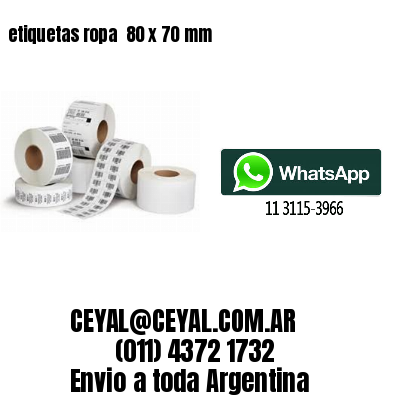 etiquetas ropa  80 x 70 mm