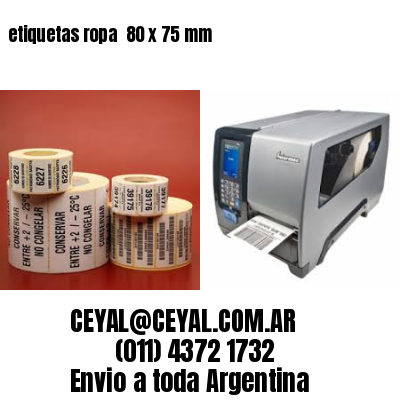 etiquetas ropa  80 x 75 mm