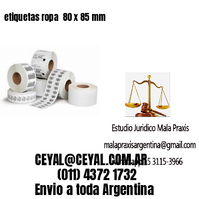 etiquetas ropa  80 x 85 mm