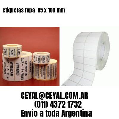 etiquetas ropa  85 x 100 mm