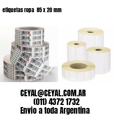 etiquetas ropa  85 x 20 mm