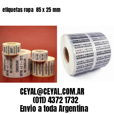 etiquetas ropa  85 x 25 mm
