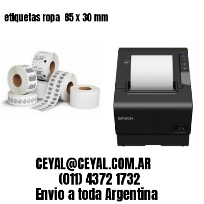 etiquetas ropa  85 x 30 mm