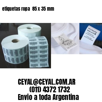 etiquetas ropa  85 x 35 mm