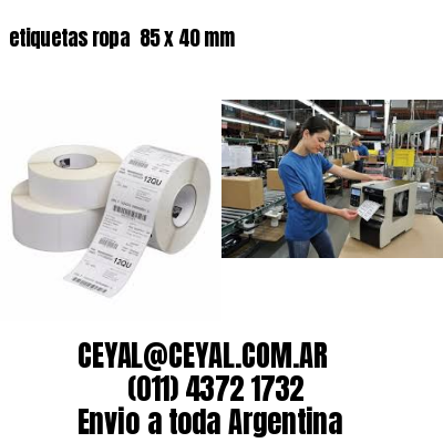 etiquetas ropa  85 x 40 mm