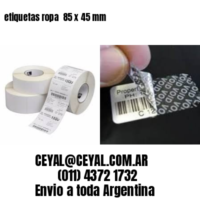 etiquetas ropa  85 x 45 mm