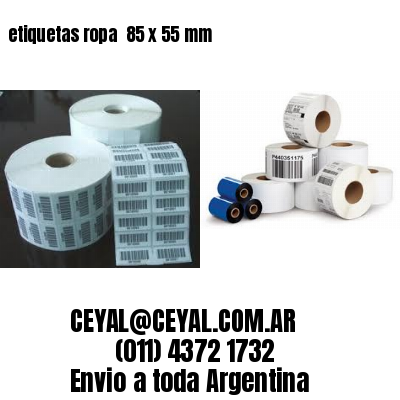 etiquetas ropa  85 x 55 mm