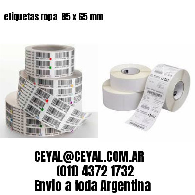 etiquetas ropa  85 x 65 mm