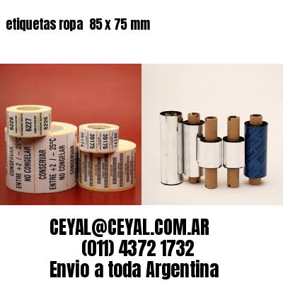etiquetas ropa  85 x 75 mm