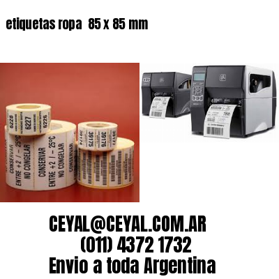 etiquetas ropa  85 x 85 mm