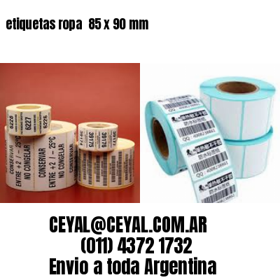 etiquetas ropa  85 x 90 mm