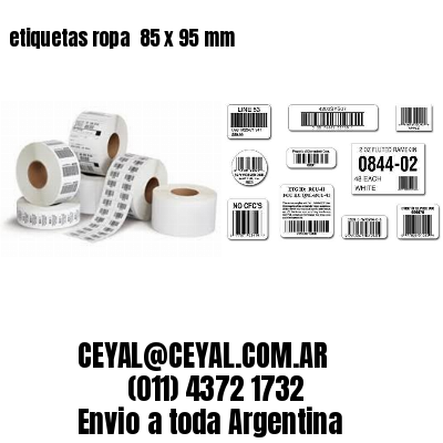 etiquetas ropa  85 x 95 mm