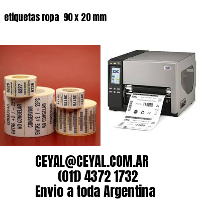 etiquetas ropa  90 x 20 mm