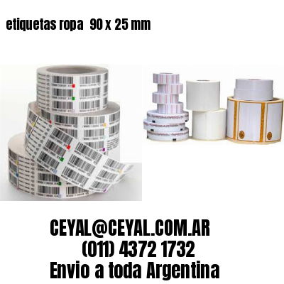 etiquetas ropa  90 x 25 mm