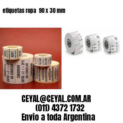 etiquetas ropa  90 x 30 mm