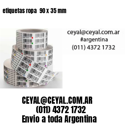 etiquetas ropa  90 x 35 mm