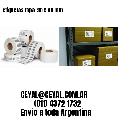 etiquetas ropa  90 x 40 mm