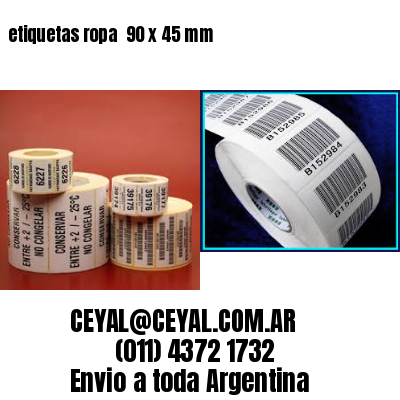 etiquetas ropa  90 x 45 mm