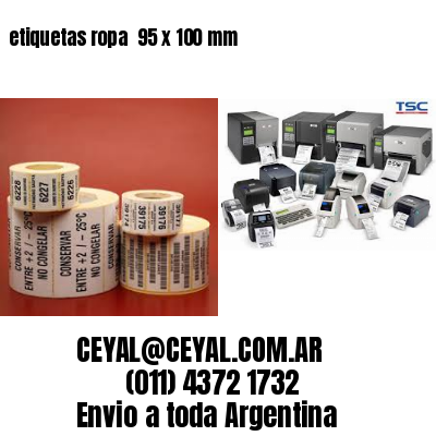 etiquetas ropa  95 x 100 mm
