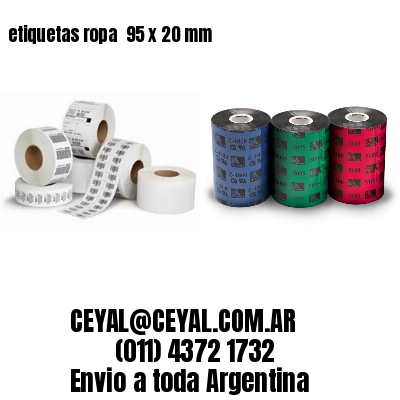 etiquetas ropa  95 x 20 mm