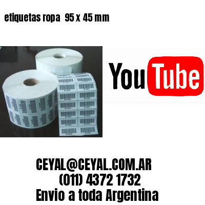 etiquetas ropa  95 x 45 mm