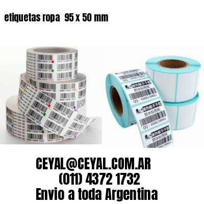 etiquetas ropa  95 x 50 mm