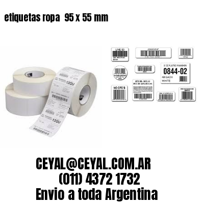 etiquetas ropa  95 x 55 mm