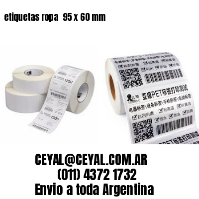 etiquetas ropa  95 x 60 mm