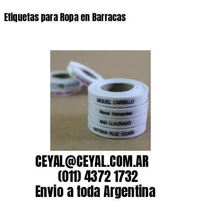 Etiquetas para Ropa en Barracas