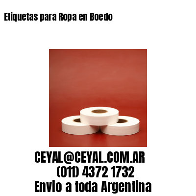 Etiquetas para Ropa en Boedo