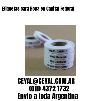 Etiquetas para Ropa en Capital Federal