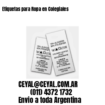 Etiquetas para Ropa en Colegiales