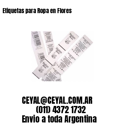 Etiquetas para Ropa en Flores