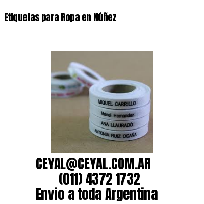 Etiquetas para Ropa en Núñez
