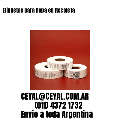 Etiquetas para Ropa en Recoleta
