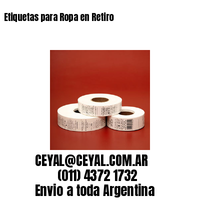 Etiquetas para Ropa en Retiro