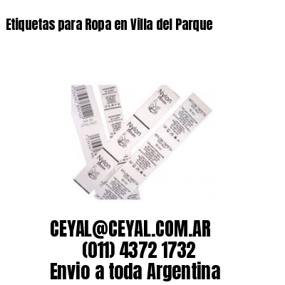 Etiquetas para Ropa en Villa del Parque